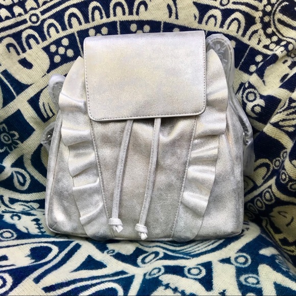 Design Lab Lord & Taylor Handbags - Design Lab NWT Faux Leather Sparkle Backpack 🎒